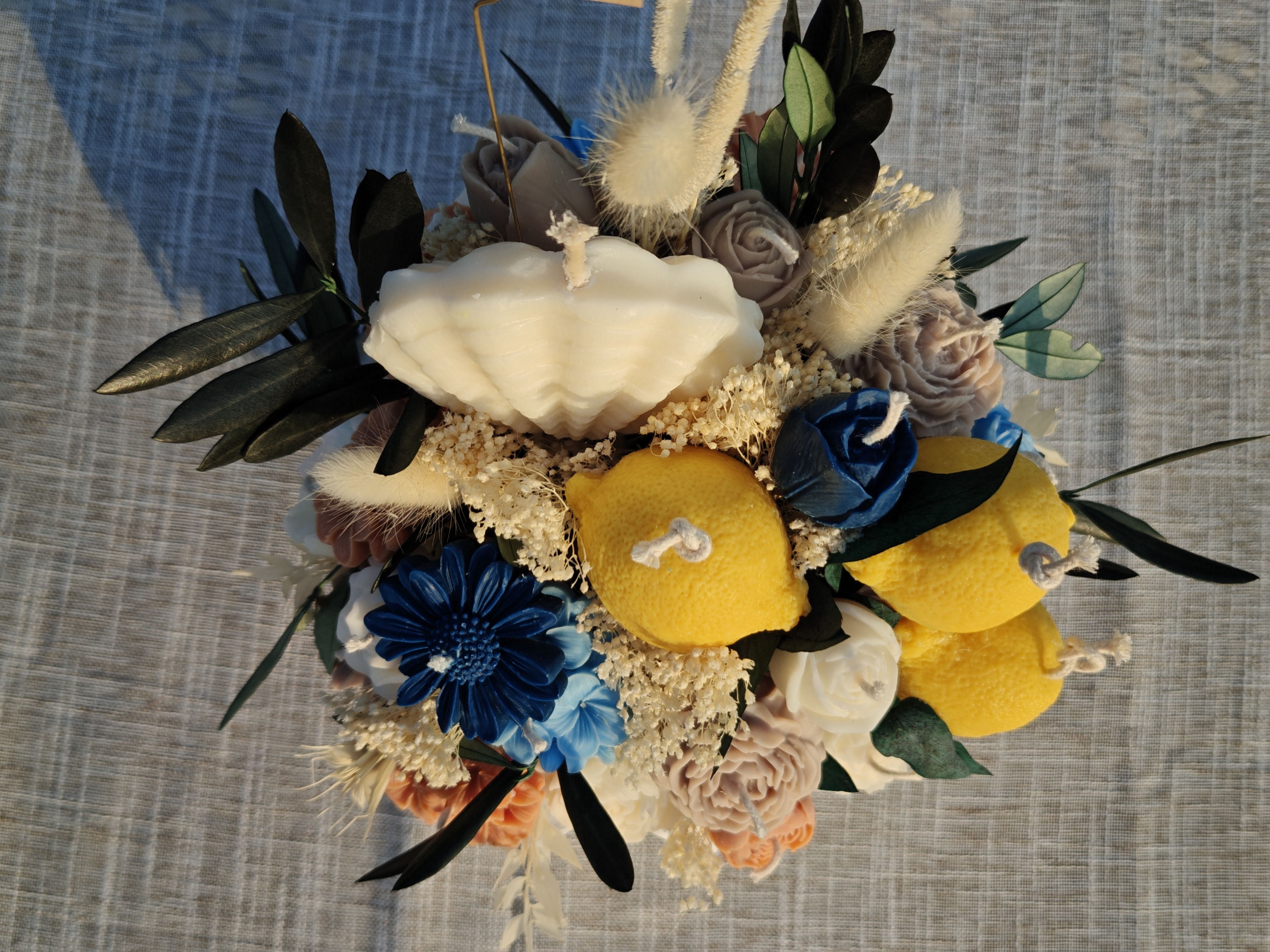 La Saint-Trop', composition de bougies aux couleur de l'été